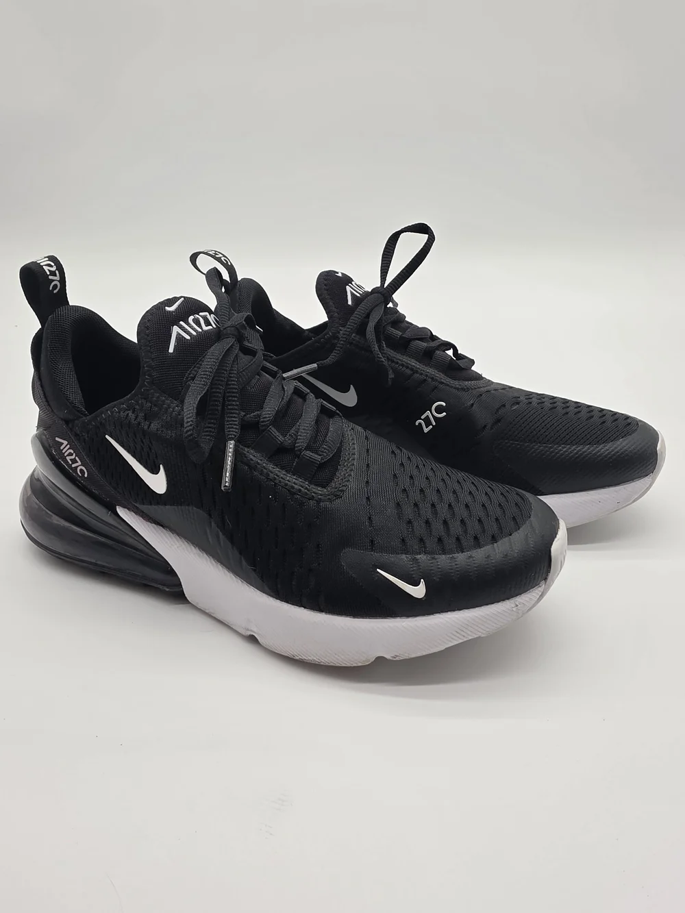 Nike Black and White Air Max 270 Athletic Sneakers